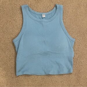 Uniqlo Ribbed Cropped Bra Top Blue Size XS (2)